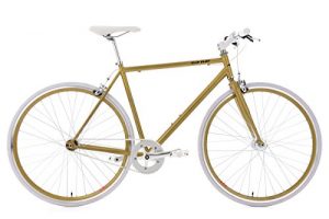 Singlespeed KS Cycling Flip Flop Gold Weiß Fixie 28"