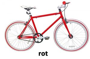 Kinder Fixie Bike Micargi 248 rot Jugend Singlespeed 24"